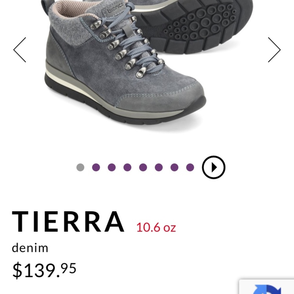 Bionica TIERRA Size 8.5 All-Weather Boots